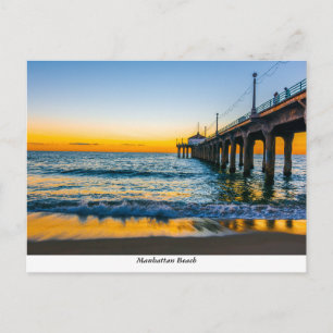Manhattan Beach Pier Postcard Postkarte