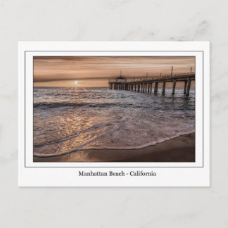 Manhattan Beach Pier Postcard Postkarte