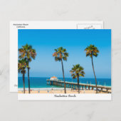 Manhattan Beach Pier Postcard Postkarte (Vorne/Hinten)