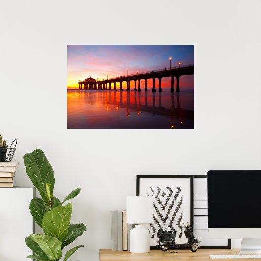 Manhattan Beach Pier Poster (Heimbüro)