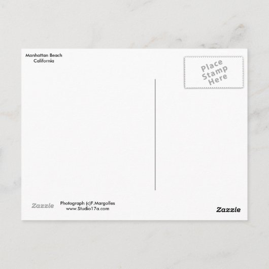Manhattan Beach Pier Postkarte (Rückseite)