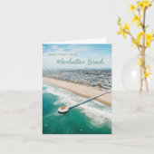 Manhattan Beach Postcard Personalisierter Empfang Karte (Gelbe Blume)
