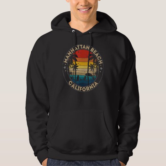 Manhattan Beach Souvenir California Erinnerung Hoodie (Vorderseite)