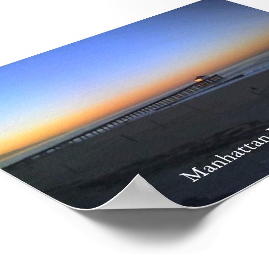 Manhattan Beach Sunrise Poster (Ecke)