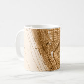 Manhattan Beach Vintage Karte Tasse (Vorderseite Links)