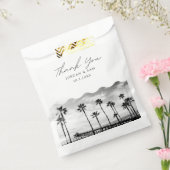 Manhattan Beach Wedding Black and White Foto Geschenktütchen (Versiegelt)