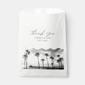 Manhattan Beach Wedding Black and White Foto Geschenktütchen (Vorderseite)