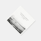 Manhattan Beach Wedding Custom Cocktail Napkin Serviette (Ecke)