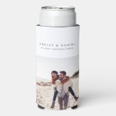 Manhattan Beach Wedding Favor Selters Dosenkühler (Seltzer Rückseite)