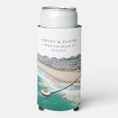 Manhattan Beach Wedding Favor Selters Dosenkühler (Seltzer Vorderseite)