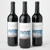 Manhattan Beach Wedding Weinetikett (Flaschen)