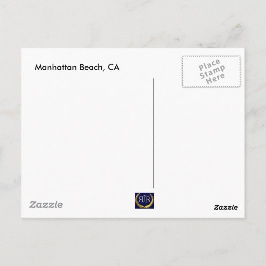 Manhattan- Beachpier Postkarte (Rückseite)