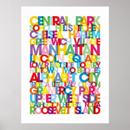 Manhattan Boroughs Bus Blind Poster (Vorne)