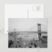 Manhattan Bridge, 1909 Postkarte (Vorne/Hinten)