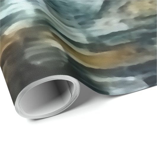 Manhattan Bridge abstrakt Geschenkpapier (Rolleneckpunkt)