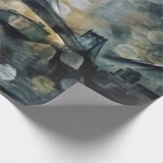 Manhattan Bridge abstrakt Geschenkpapier (Ecke)