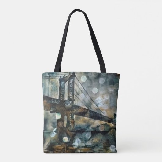 Manhattan Bridge abstrakt Tasche (Rückseite)