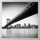 Manhattan Bridge and skyline, New York, USA. Poster (Vorne)