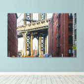 Manhattan Bridge bei Sunset Leinwanddruck (Insitu (Holzboden))
