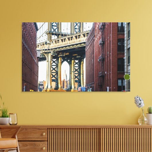 Manhattan Bridge bei Sunset Leinwanddruck (Insitu (Wohnzimmer))