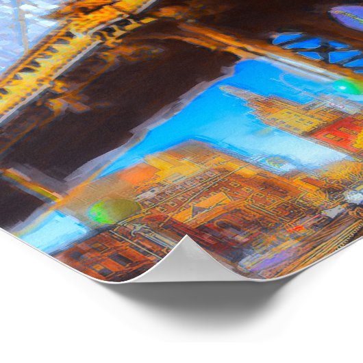 Manhattan-bridge collage poster (Ecke)