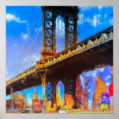 Manhattan-bridge collage poster (Vorne)
