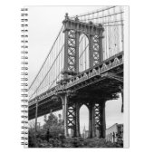 Manhattan Bridge in Black & White Notizblock (Vorderseite)