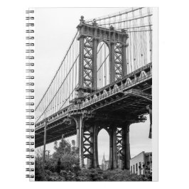Manhattan Bridge in Black & White Notizblock
