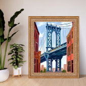 Manhattan Bridge New York City Gemälde Poster