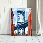 Manhattan Bridge New York City Gemälde Poster
