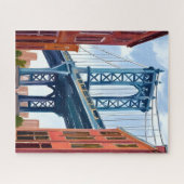 Manhattan Bridge New York City Gemälde Puzzle (Horizontal)