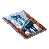 Manhattan Bridge New York City Painting Notizblock (Rechte Seite)