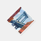 Manhattan Bridge New York City Painting Serviette (Ecke)