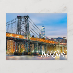Manhattan Bridge, New York, USA Postkarte