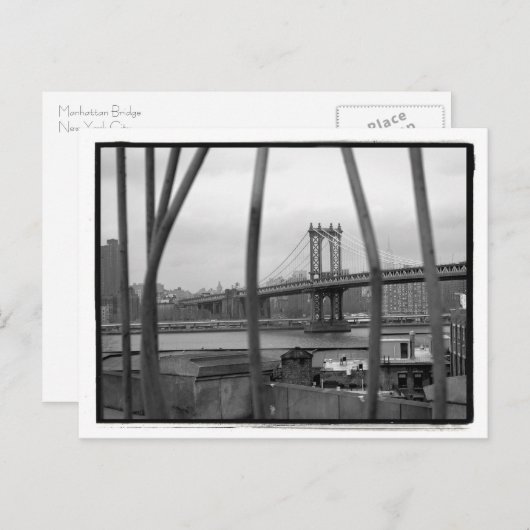 Manhattan Bridge Postcard Postkarte (Vorne/Hinten)
