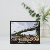 Manhattan Bridge Postkarte (Stehend Vorderseite)