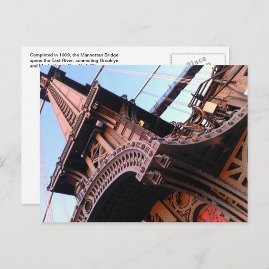 Manhattan Bridge Postkarte (Vorne/Hinten)