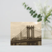 Manhattan Bridge Postkarte (Stehend Vorderseite)