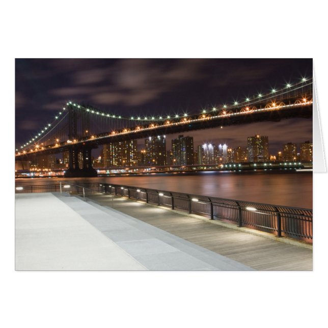 Manhattan Bridge und NYC Skyline (Vorderseite (Horizontal))