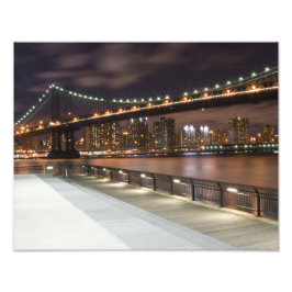 Manhattan Bridge und NYC Skyline Fotodruck