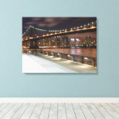 Manhattan Bridge und NYC Skyline Leinwanddruck (Insitu (Holzboden))
