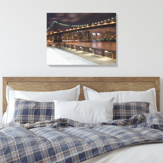 Manhattan Bridge und NYC Skyline Leinwanddruck (Insitu (Schlafzimmer))