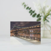Manhattan Bridge und NYC Skyline Postkarte (Stehend Vorderseite)