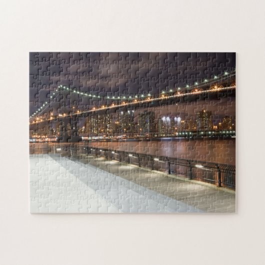 Manhattan Bridge und NYC Skyline Puzzle (Horizontal)