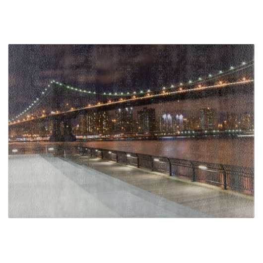 Manhattan Bridge und NYC Skyline Schneidebrett (Vorderseite)