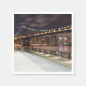 Manhattan Bridge und NYC Skyline Serviette (Vorderseite)