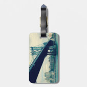 Manhattan-Brücke, New- York Gepäckanhänger (Rückseite vertikal)