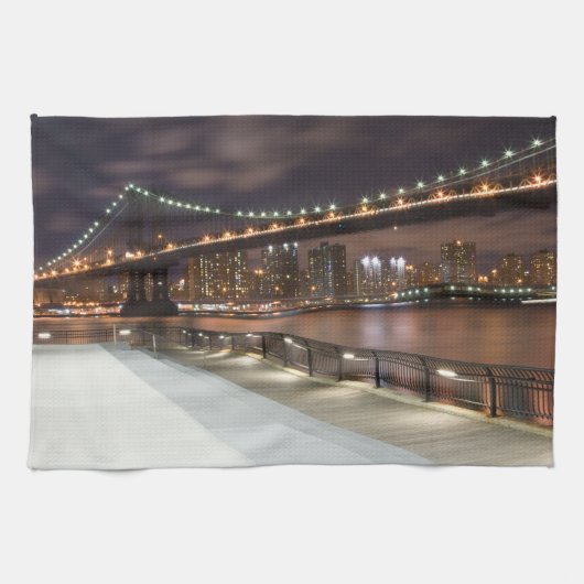 Manhattan-Brücke und NYC Skyline Handtuch (Horizontal)