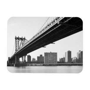 Manhattan-Brücke und Skyline, New York, US Magnet