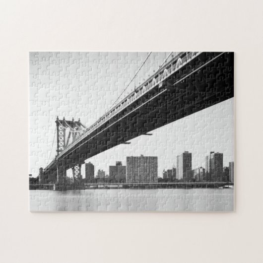 Manhattan-Brücke und Skyline, New York, US Puzzle (Horizontal)